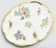 Herendi Viktória mintás tálca. Kézzel festett, jelzett, hibátlan 32x26 cm