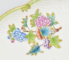 Herendi Viktória mintás tálca. Kézzel festett, jelzett, hibátlan 32x26 cm