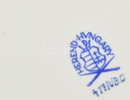 Herendi Viktória mintás tálca. Kézzel festett, jelzett, hibátlan 32x26 cm