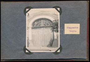 1930 Siófok, Jelige: "Szép az, ami érdek nélkül tetszik." Kis album 9 db fotóval (ballagás, naplemente és pirkadat a Balatonon, stb.), 8x6 cm körüli méretben, félvászon-kötésben, 16x10,5 cm