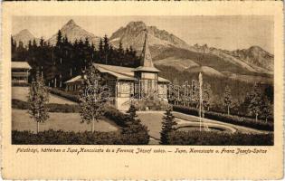 1916 Felsőhági, Visne Hagy, Vysné Hágy (Tátra, Tatry); Tupa, Kocsiszta, Ferenc József csúcs. Polnisch Aladár kiadása / Koncistá, Tupa, Stít Frantiska Jozefa (Rb)