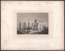 cca 1840 Ludwig Rohbock (1820-1883) - L. Thümling: Kolozsvár Nemzeti Múzeum, acélmetszet, foltos, 14×19 cm