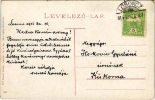 1915 Losonc, Lucenec; Royal kávéház, utca, bank. Filó Marcell kiadása / cafe, bank, street (EK)