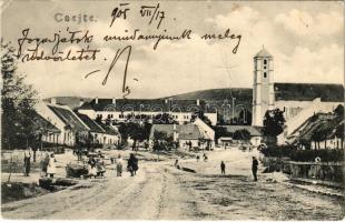 1905 Csejte, Csejthe, Cachtice; utca / street (Rb)