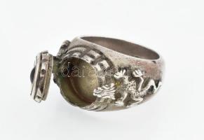 Méreg tárolós gyűrű. Ezüst (Ag) jelzett