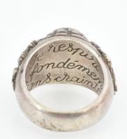 Méreg tárolós gyűrű. Ezüst (Ag) jelzett