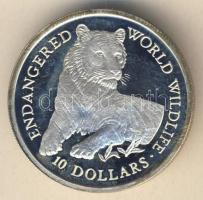 Cook-szigetek 1990. 10$ Ag "Veszélyeztetett vadállatok" T:PP