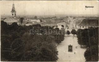 1917 Belovár, Bjelovar; Mária Terézia tér, üzletek / square (fl)