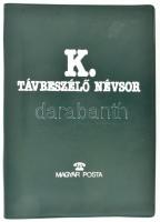 1986 "K." Távbeszélő névsor. "Szolgálati Használatra". Benne ismert politikusok, közte Kádár János, Németh Károly, Berecz János, Szűrös Mátyás, Grósz Károly, Losonci Pál és mások telefonszámaival. Bp., 1986, Budapesti Távbeszélő Igazgatóság. Kiadói nyl-kötésben. Megjelent 6000 számozott példányban, ebből ez a 2359. számú.