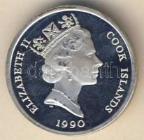 Cook-szigetek 1990. 10$ Ag "Veszélyeztetett vadállatok" T:PP