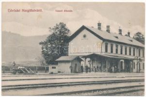 1912 Margitfalva, Margitfalu, Margitany, Margecany; vasútállomás / railway station (EK)