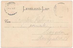 Vágbeszterce, Povazská Bystrica; Vág völgye, Fő utca, templom még a régi toronnyal. Gansel Lipót 51....