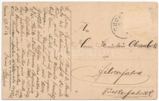 1916 Félszerfalva, Hirm; Látóhatár közelről, cukorgyár és iparvasút / Zuckerfabrik / sugar factory, ...