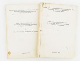 Harc a hatalomért 1943-1948. Az európai népi demokratikus forradalmak válogatott dokumentumai. II-III. köt. II.: Jugoszlávi és Lengyelország; III.: Német Demokratikus Köztársaság és Románia. Bp., 1979, ELTE Bölcsészettudományi Kar. Kiadói papírkötés, kissé foltos borítókkal. Megjelentek 1000 példányban.