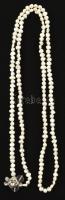 Tenyésztett gyöngy nyaklánc, h: 48 cm