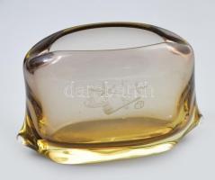 Pipatartó. Metszett kristály, kocka díszítéssel. Hibátlan 17x12 cm