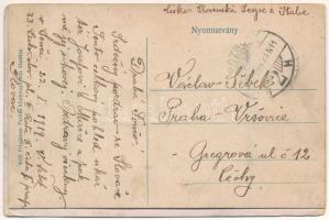 1919 Szenc, Szempcz, Senec; Leporellolap belül 10 képpel: vasútállomás, zsinagóga, Magnemesítő telep...