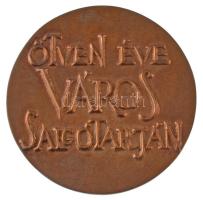 1972. "Ötven éve város Salgótarján" kétoldalas bronz emlékérem (62mm) T:AU