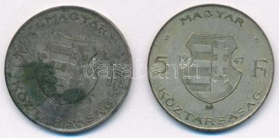 1947. 5Ft Ag (2x) "Kossuth" T:F patina
Adamo F8.1