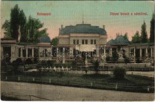 1912 Kolozsvár, Cluj; Városi kioszk a sétatérrel / kiosk and promenade