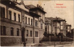 1913 Kolozsvár, Cluj; A klinika főbejárata. Keszey Albert kiadása / entrance of the hospital (fl)