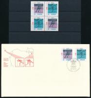 1986 Téli olimpia, Calgary négyestömb + sor FDC-n Mi 1011-1012