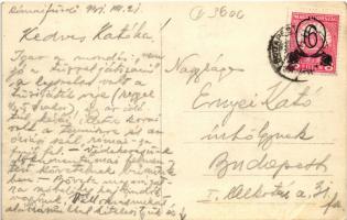 1931 Budapest III. Rómaifürdő, Római fürdő; Duna strand, fürdőzők, evezős csónakok. photo (fl)