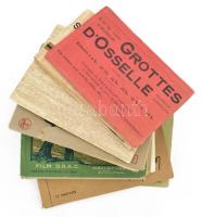 cca 1910-1970 Vegyes leporelló tétel (Abbaye de Maredsous, Grottes de Han, Avallon, Neustadt a. d. Haardt stb.), össz. 9 db, többségében 1945 előtti