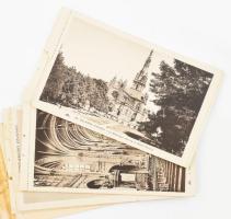 cca 1910-1970 Vegyes leporelló tétel (Abbaye de Maredsous, Grottes de Han, Avallon, Neustadt a. d. H...