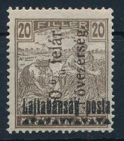 Nyugat-Magyarország III. 1921 Arató 20f a hátoldali felülnyomat a képoldalra is rákerült!!! Bodor vi...