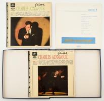 Charles Aznavour, 3 db bakelit lemez: Vol 1, Columbia FSX 151 J'aime Charles Aznavour, Vol. 2. ...