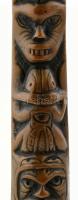Totem szobor. Bronz, Kanada. 31 cm