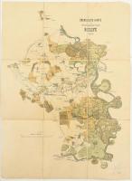 1889 Übersichtskarte des erzherzoglichen Gutes Bellye, 1:72 000, vászontérkép, 46×33 cm