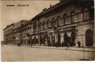 1917 Szolnok, Kossuth tér, Schwarcz Testvérek üzlete. Vasúti levelezőlapárusítás 7361.