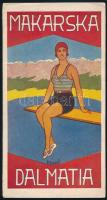 cca 1930 Makarska, Dalmácia, idegen nyelvű utazási prospektus