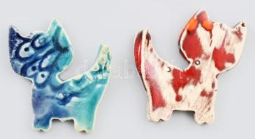 Szabó Kata: Kék és piros macska, jelzés nélkül, hibátlan, 8x7 cm