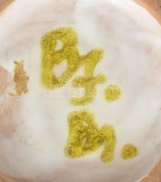 BJ jelzéssel: Retro kerámia váza. Mázas kerámia, Kis mázhibával 20 cm