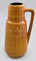 Német retro kerámia váza geometrikus mintával. Jelzett, hibátlan 27 cm