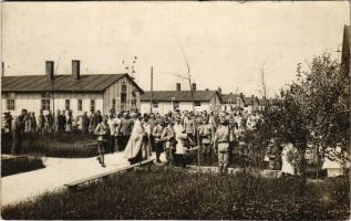 Osztrák-magyar katonai tábor, temetés / WWI Austro-Hungarian K.u.K. military camp, funeral. photo (EK)