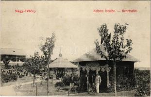 1911 Budapest XXII. Nagytétény, Cs. és kir. katonai lövölde, kert (EK)