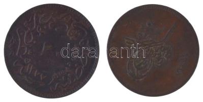 Oszmán Birodalom 1859. (1255/21) 20p Cu &quot;I. Abdul-Medzsid&quot; + 1861. (1277/4) 20p Cu &quot;Abdul-Aziz&quot; T:VF,F patina Ottoman Empire 1859. (1255/21) 20 Para Cu &quot; Abdülmecid I&quot; + 1861. (1277/4) 20 Para Cu &quot;Abdülaziz&quot; C:VF,F patina Krause KM#668.2, # 701