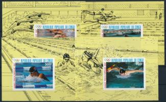 Előolimpiai év: Úszás sor vágott blokkformában, Pre-olympic Year: Swimming imperforated block set