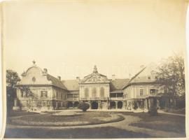 cca 1920-1930 Nagytétény, kastélyrészletek, 11 db fotó, 29,5×39,5 cm