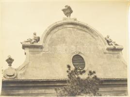 cca 1920-1930 Nagytétény, kastélyrészletek, 11 db fotó, 29,5×39,5 cm