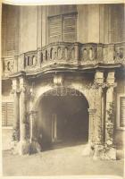 cca 1920-1930 Nagytétény, kastélyrészletek, 11 db fotó, 29,5×39,5 cm