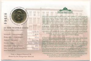 2003. 20Ft Cu-Ni-Zn "Deák Ferenc" elsőnapi veret "07964" sorszámú emléklapon T:U...