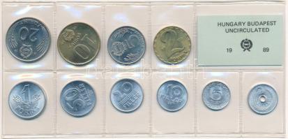 1989. 2f-20Ft (10xklf) érmés forgalmi sor fóliatokban T:UNC Adamo FO22
