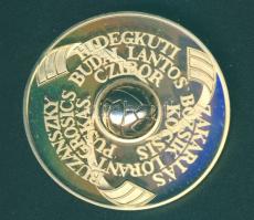 2003. "Magyarország-Anglia 6:3" aranyozott Ag emlékérem, közepén mozgatható focilabdával T:PP Díszdobozban!