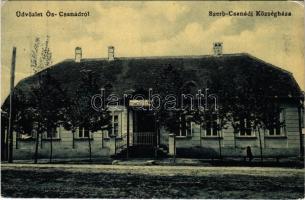 1913 Őscsanád, Németcsanád, Marosvár, Cenadu Vechi (Nagycsanád, Cenad); Szerb-csanádi községháza. W.L. 1350. / town hall
