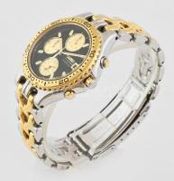 Seiko Sport 100 Cronograph acéltokos kvarc karóra, elemmel. Pontosan jár. d: 38 mm